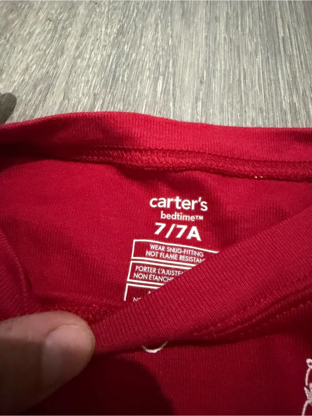 Carters Red Holiday Pajamas size 7